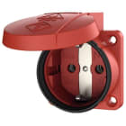 MENNEKES - Schuko-Anbausteckdose m. Dicht- kragen,16A 2p+E 230V IP54 Schraubkl,rot