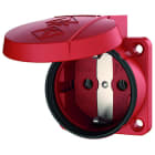 MENNEKES - Schuko-Anbausteckdose m. Dicht- kragen,16A 2p+E 230V IP54 Schraubkl,rot