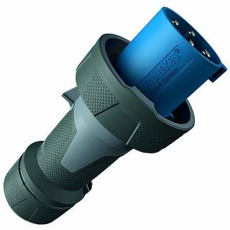 MENNEKES - CEE-Stecker PowerTOP Xtra HW/VN 63A 4p 230V 9h IP67