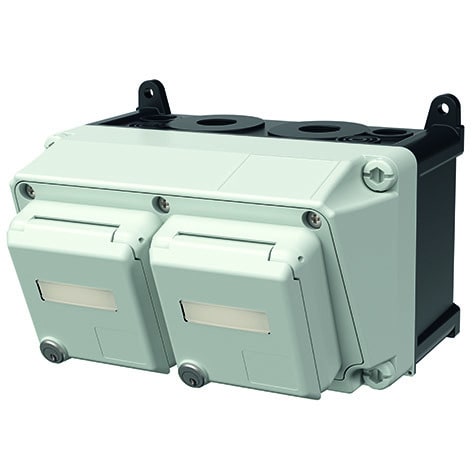 MENNEKES - Steckdosen-Kombi AMAXX 1 2xCEPEX für je 2 E-DAT Mod.RJ45