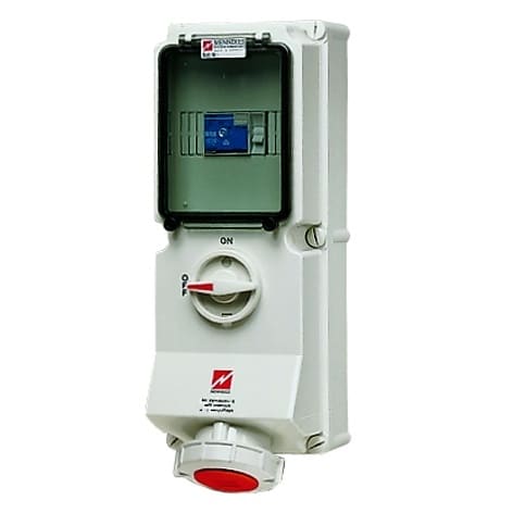 MENNEKES - CEE-Steckdose abschaltbar 63A 4p 400V 6h IP67 + Abs.