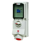 MENNEKES - CEE-Steckdose abschaltbar 63A 4p 400V 6h IP67 + Abs.