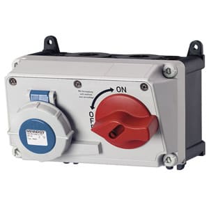MENNEKES - AMAXX DUO Wanddose abschaltbar 16A 4p 230V 9h IP67