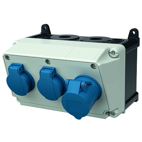 MENNEKES - Steckdosen-Kombi AMAXX 1 2xSSTD 1x16/3 IP44