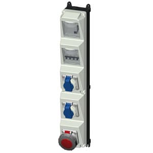 MENNEKES - Steckdosen-Kombi AMAXX 5s 2xSSTD 1x16/5 IP67 + Abs.