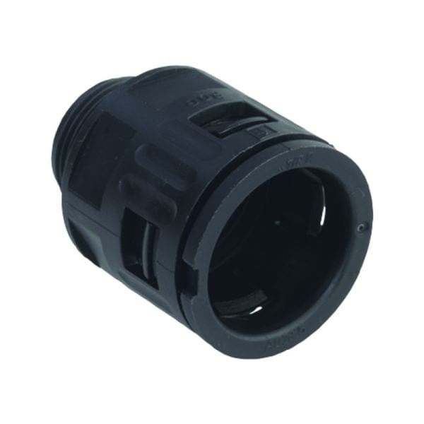 AGRO - Quick Nippel gerade M63x1.5 Gew.KST zu Schlauch A-ø 54.5 / IP66 / schwarz