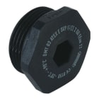 AGRO - Verschlussschraube Kunststoff M20x1.5, Ex e II, Schwarz RAL 9005,mit O-Ring NBR