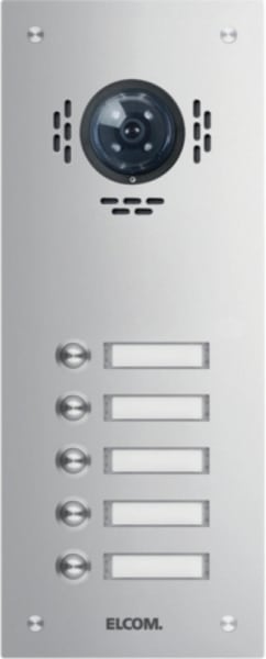 ELCOM - TVG-5/1 Türstation f Kamera-Türlautsprecher 5/1 Rund-Taster UP Edelst. matt ESTA