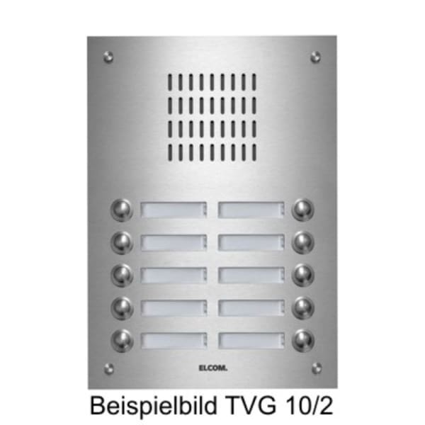 ELCOM - TVG-12/2 Türstation für Türlautsprecher 12/2 Rund-Taster UP Edelstahl ESTA