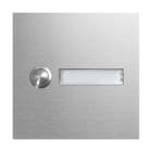 ELCOM - CZM-110 Rund-Taster Modul mit LED-Namensschild 1/1 EB Edelstahl matt MODESTA