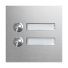ELCOM - CZM-120 Rund-Taster Modul mit LED-Namensschild 2/1 EB Edelstahl matt MODESTA