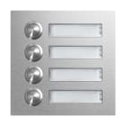ELCOM - CZM-140 Rund-Taster Modul mit LED-Namensschild 4/1 EB Edelstahl matt MODESTA