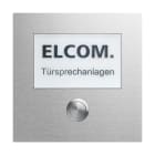 ELCOM - CZM-210 Rund-Taster Modul mit LED-Namensschild groß 1/1 EB Edelst. matt MODESTA