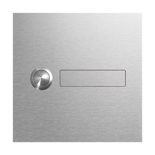 ELCOM - GZM-110 Rund-Taster Modul mit Gravur-Namensschild 1/1 EB Edelstahl matt MODESTA