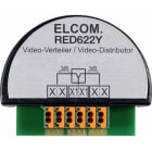 ELCOM - Signalverteiler 2fach UP 2D-Video schwarz