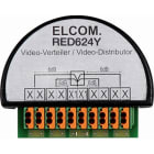 ELCOM - Signalverteiler 4fach UP 2D-Video schwarz