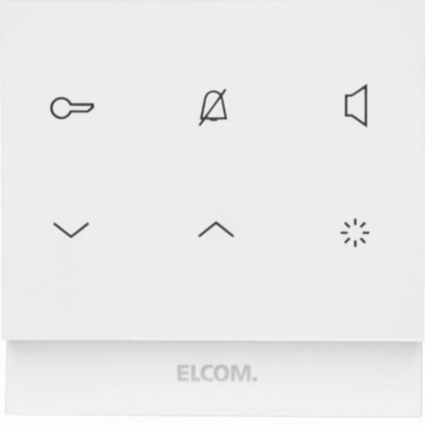 ELCOM - Innenstation Audio eckig AP 2Draht polarweiß glänzend TOUCH