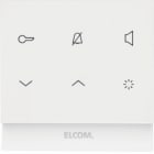 ELCOM - Innenstation Audio eckig AP 2Draht polarweiß glänzend TOUCH
