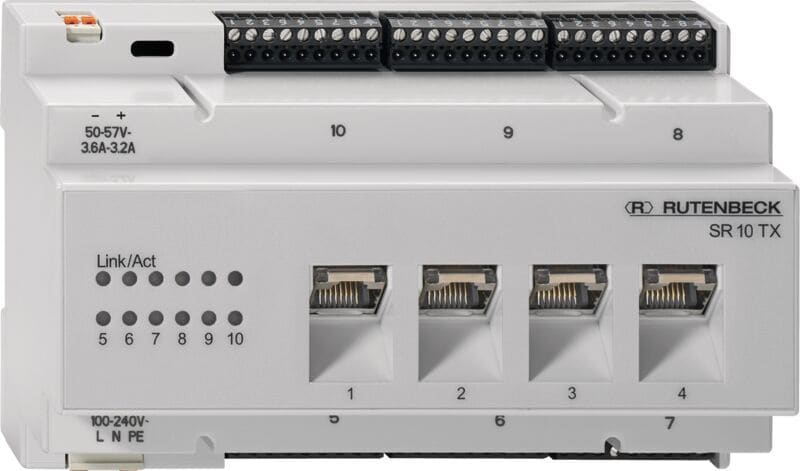 RUTENBECK - Switch 4x RJ45, 6x Instaport 1000 MB, multicast, VLAN SR 10TX GB PoE