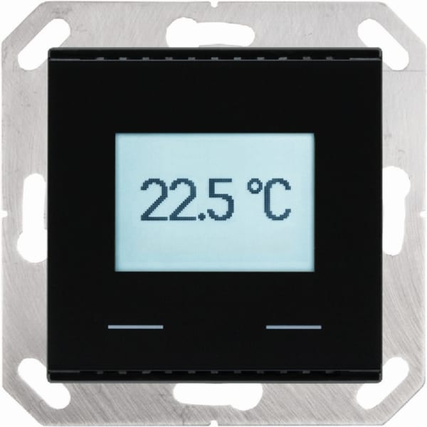 ELSNER - KNX Raumtemperaturregler T-UP gl Touch tiefschwarz Up
