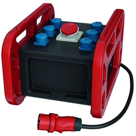 MENNEKES - EverBOX GRIP, Griffe rot 6xSSTD, 1x16/5, IP44 + Abs.