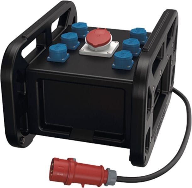 MENNEKES - EverBOX GRIP, Griffe schwarz 6xSSTD, 1x16/5, IP44 + Abs.