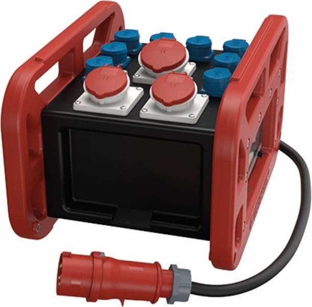 MENNEKES - EverBOX GRIP, Griffe rot 8xSSTD, 2x16/5, 1x32/5 IP44 + Abs.