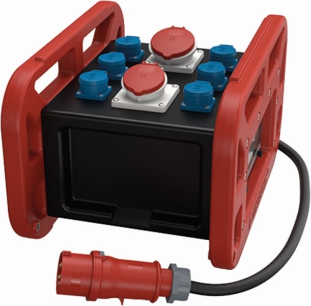 MENNEKES - EverBOX GRIP, Griffe rot 6xSSTD, 1x16/5, 1x32/5 IP44 + Abs.