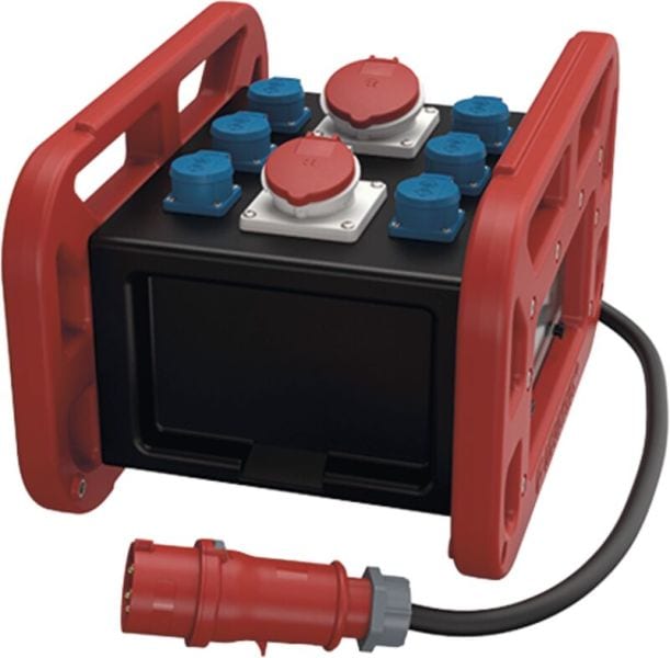 MENNEKES - EverBOX GRIP, Griffe rot 6xSSTD, 1x16/5, 1x32/5 IP44 + Abs.