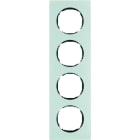 BERKER - R.8 Rahmen 4fach Glas polarweiß
