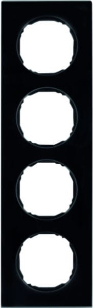 BERKER - R.8 Rahmen 4fach Glas schwarz