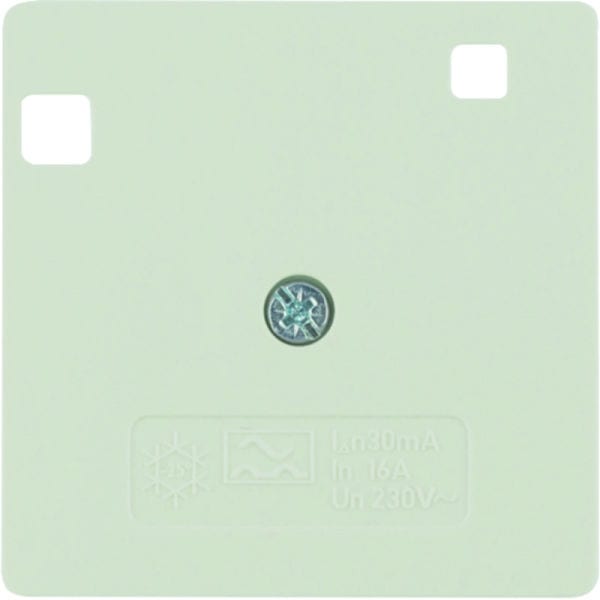 BERKER - Zentralstück 50 x 50 mm für FI-Schutzschalter weiß glänzend