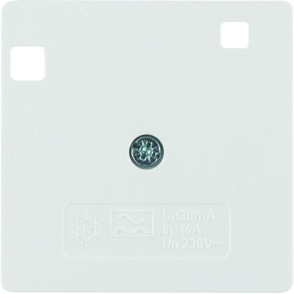 BERKER - Zentralstück 50 x 50 mm für FI-Schutzschalter polarweiß glänzend