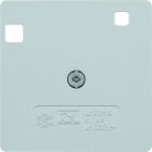 BERKER - Zentralstück 50 x 50 mm für FI-Schutzschalter alu matt