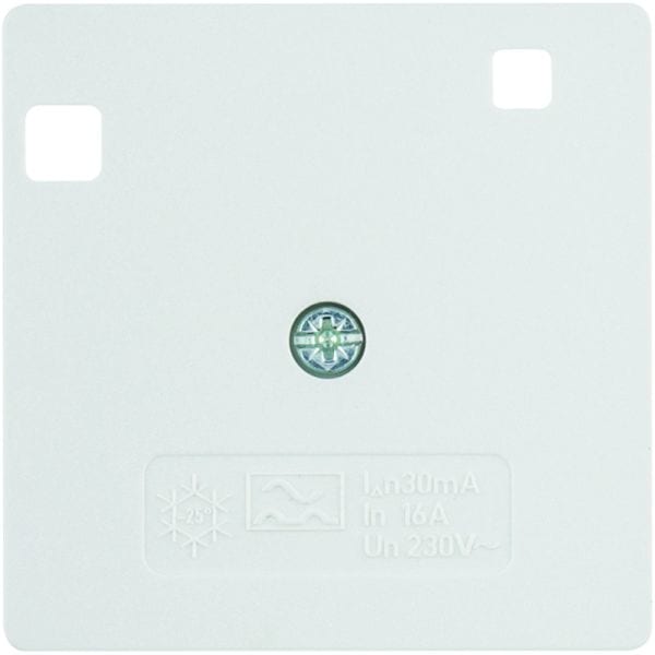 BERKER - Zentralstück 50 x 50 mm für FI-Schutzschalter polarweiß matt