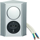 BERKER - INTEGRO TWIN-Box mit Ausschalter & SSD, chrom matt/schwarz glänzend