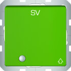 BERKER - Q.x SSD mit Klappdeckel und LED grün samt