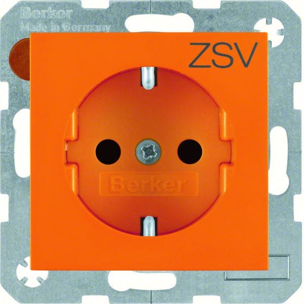BERKER - S.1/B.x SSD mit erhöhtem Berührungsschutz orange glänzend