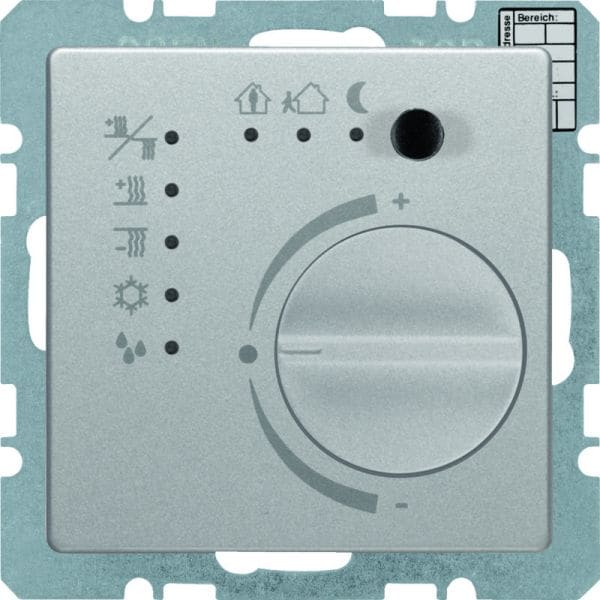 BERKER - KNX Q.x Raumtemperaturregler mit 4fach Tasterschnittstelle alu samt