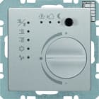 BERKER - KNX Q.x Raumtemperaturregler mit 4fach Tasterschnittstelle alu samt