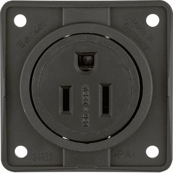 BERKER - INTEGRO NEMA 5-15R Steckdose mit Schutzkontakt USA/Kanada, braun