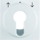 BERKER - S.1 IP44 Zentralstück für Jal.-Schlüsseleinsatz pw. glänzend