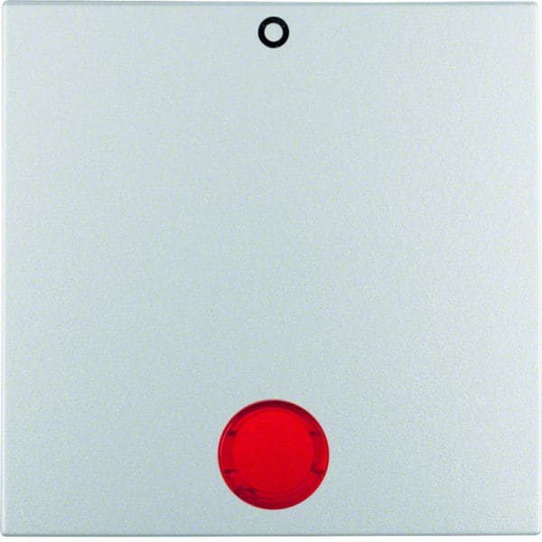 BERKER - S.1 IP44 Wippe mit Befestigungss. mit Aufdruck 0 u. Linse alu matt