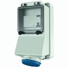 MENNEKES - CEE-Steckdose abgesichert 16A 3p 230V 6h IP44 mit FI 0,03A