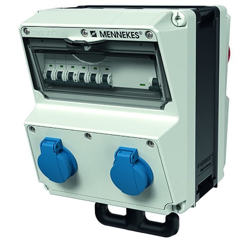 MENNEKES - Steckdosen-Kombi AMAXX abhängb. 4xSSTD, 2x16/5, IP44 + Abs.