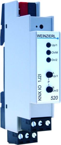 WEINZIERL - KNX IO520 Jalousieaktor 1fach mit Binäreingang 2fach 12-230 V REG