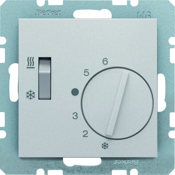 BERKER - S.1/B.x Raumtemperaturregler für Heizen/Kühlen alu matt