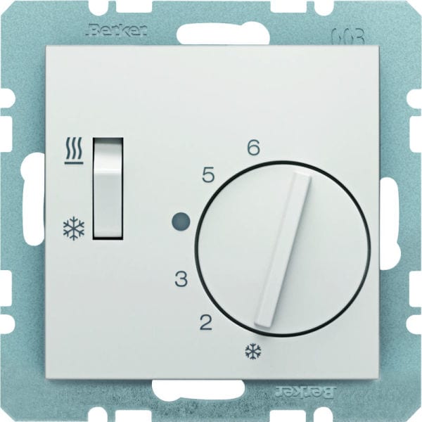 BERKER - S.1/B.x Raumtemperaturregler für Heizen/Kühlen polarweiß matt