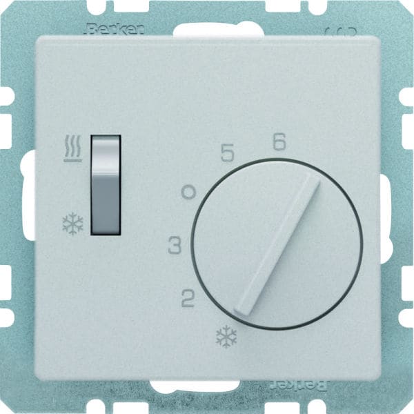 BERKER - Q.x Raumtemperaturregler für Heizen/Kühlen alu samt