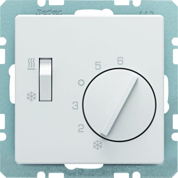 BERKER - Q.x Raumtemperaturregler für Heizen/Kühlen polarweiß samt